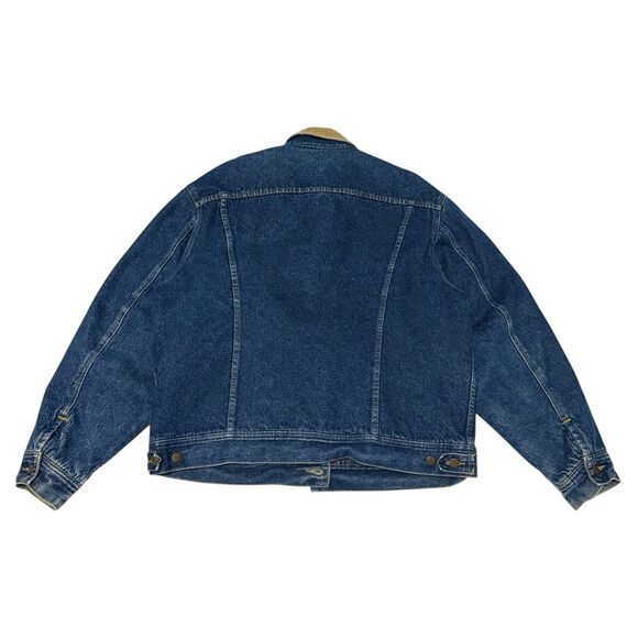 Vintage Lee Storm Rider Jacket Mens Size XXL Wool Blanket Lined Denim Jean USA - Picture 2 of 10